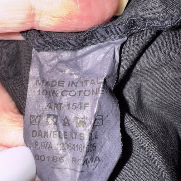 Nina Loca Roma Black Lightweight Cotton Shirt - Picture 3 of 3